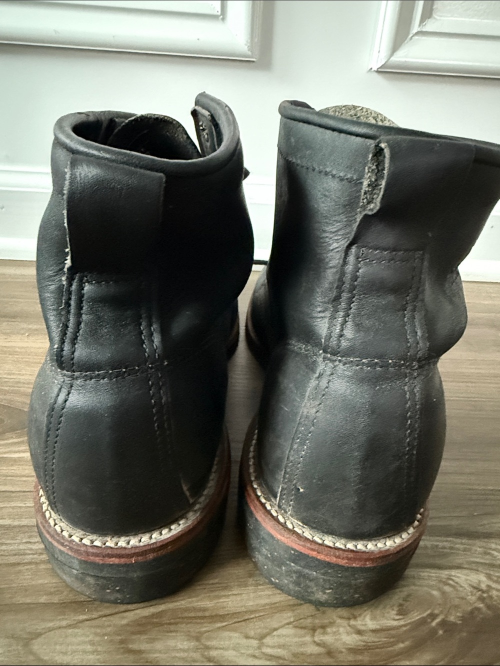 Chippewa Original Service Boots Mens 9 D Black Leather Vibram USA Made Heritage - Picture 5 of 10